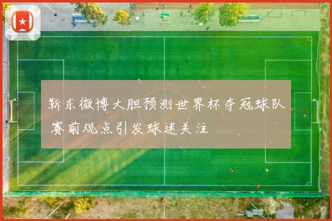靳东微博大胆预测世界杯夺冠球队 赛前观点引发球迷关注